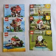 LEGO Creator 3-in-1 Manuals Lot 31010 Treehouse 31078 Treasures House