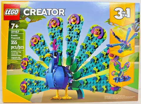 LEGO 31157 Creator 3 in 1 Exotic Peacock New Sealed Dragonfly Butterfly NISB
