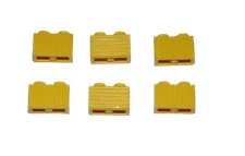 6 Lego® TRAIN Railway 9V RC 2x1 Brick with Grille Grill YELLOW