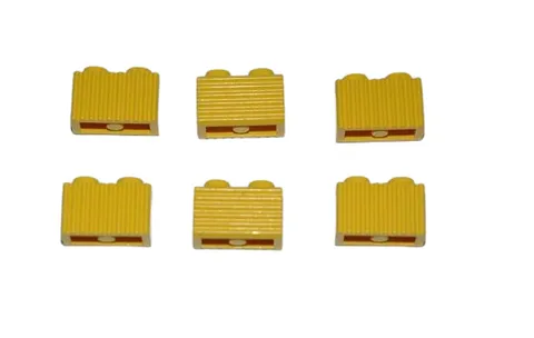6 Lego® TRAIN Railway 9V RC 2x1 Brick with Grille Grill YELLOW