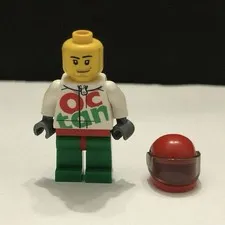 Lego 60115 4 x 4 Off Roader Octan Race Car Driver Red Helmet Minifigure rac059