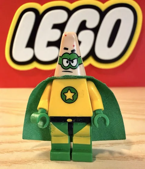 Lego SpongeBob Super Hero Patrick Star Minifigure With Cape