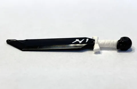 Lego Weapon/Sword Shadow Pommel Blade of Deliverance, Black Skull