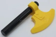Lego Yellow Minifigure Weapon Axe Head with Clip Black 3L Bat