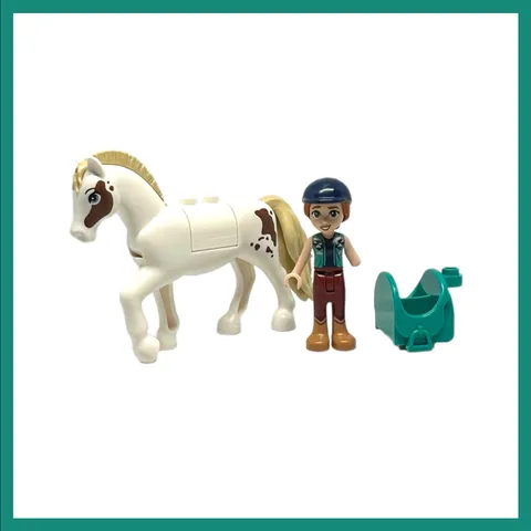 Lego Friends Equestrian Autumn Amputee Minifigure and Horse Saddle 2023 Retired