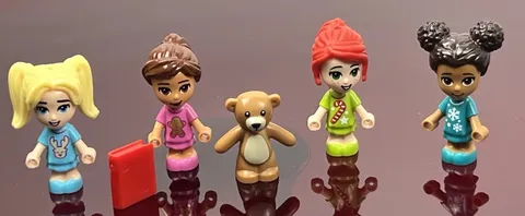 Lot of 4 LEGO Microfigures And Teddy Bear 2021 Advent Calendar  EUC