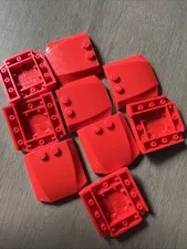 LEGO 45677 Red Wedge 4 x 4 x 2/3 Triple Curved Car Roof 9 Pieces
