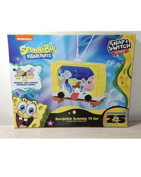 *FREE SHIP* TV SET Spongebob Squarepants Snap & Switch Brick Set
