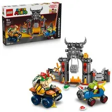 LEGO Super Mario: Mario Kart – Bowser's Castle Toy - Interactive Set with 2 Cars