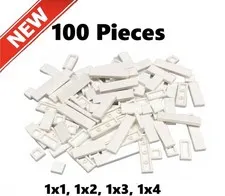 LEGO NEW x100  1x1,1x2,1x3,1x4 Tiles, x25 Of Each Size