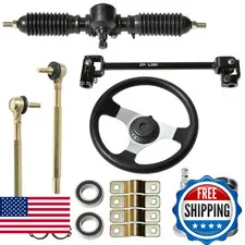 Jndo Go Kart Steering Kit 380Mm Steering Shaft340Mm Rack And Pinion300Mm