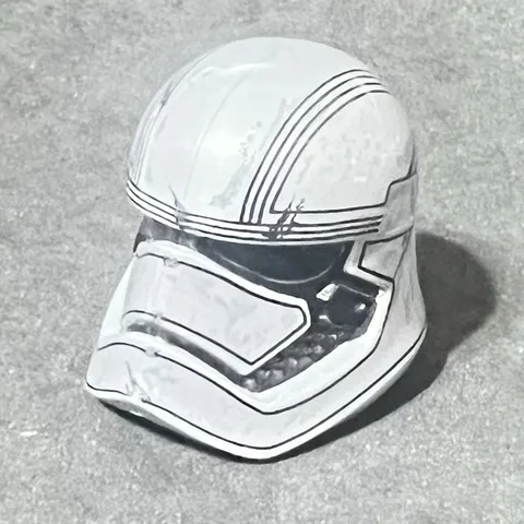 LEGO Part 24203pb01 Large Figure Head Modified Star Wars Captain Phasma Pattern