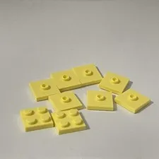 Lego 3022 87580 Light Yellow Replacement Parts Pieces Lot of 9