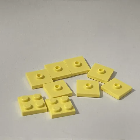 Lego 3022 87580 Light Yellow Replacement Parts Pieces Lot of 9