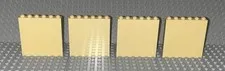 Lego Panels Walls 1 x 6 x 5 - 59349 - City Castle Building : Tan Pack of 4
