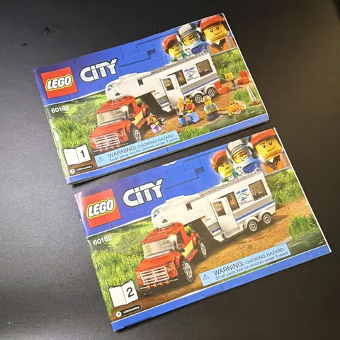 LEGO City: Pick-Up & Caravan (60182) Instruction Manual Booklets Only (1&2)