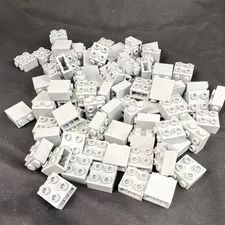 LEGO piece #22885 light gray bricks Q=100 Size:   1x2x1 2/3 with studs on side