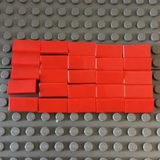 Lego Lot Red Tile 1x2 3069 (lot of 25)