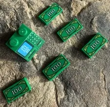 LEGO 3x4 Slope with ATM Pattern, Bank Money