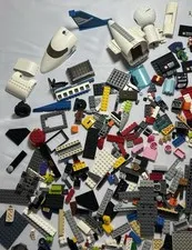 Mix of Legos and Other LEGO Two Figures Fuse, Log Wing Parts To An Airplane B2