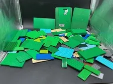 LB Genuine LEGO Baseplates Plates Bulk Lot Green Blue Gray Tan Assorted Sizes