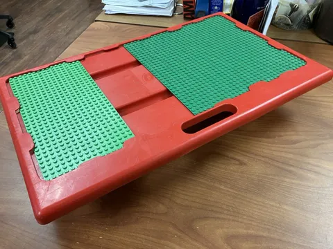 Vtg 1998 LEGO Red Lap Table Travel Storage Tray Sliding Carrying Case #30341-001