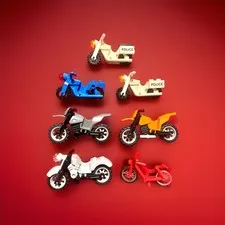 Lot of Vintage LEGO Bike Motorcycle