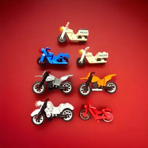 Lot of Vintage LEGO Bike Motorcycle