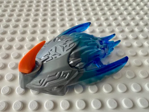 LEGO Bionicle Creature Head / Mask with Marbled Trans-Dark Blue 24162pb05