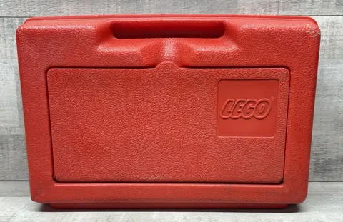 LEGO Hardshell Plastic Carrying Case Red Toy Storage Box 1982 Vintage Retro USA