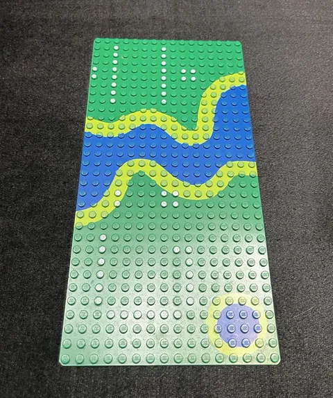 LEGO 16x32 Printed River Baseplate From 6071 Forestmen's Crossing