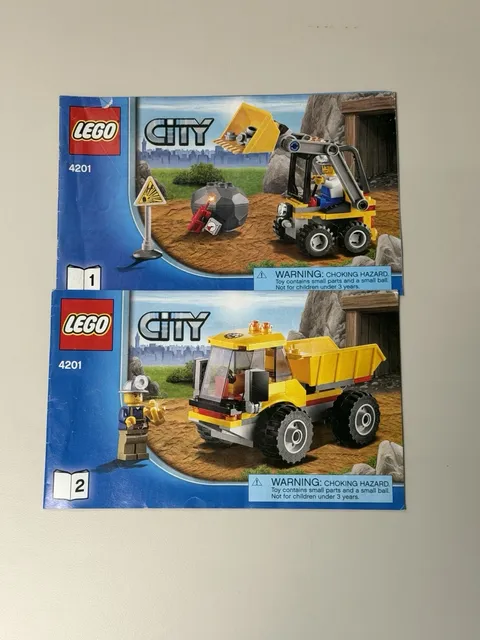 LEGO City 4201 Loader and Tipper Instruction Manuals Only Booklets 1 & 2