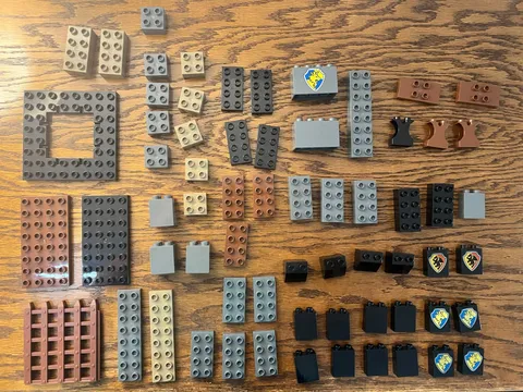 LEGO DUPLO knights Castle Parts Lot 65 pieces Vintage