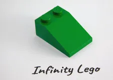 8 LEGO Green Slope 2 x 3 (25°) (3298) - 8 Pieces
