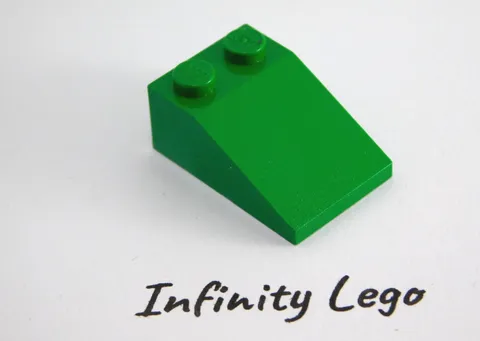 8 LEGO Green Slope 2 x 3 (25°) (3298) - 8 Pieces