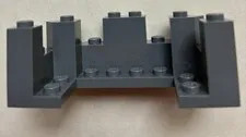 Lego 6066 Dark Gray Castle Turret Top 4 x 8 x 2 1/3 Replacement Part Piece