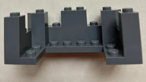 Lego 6066 Dark Gray Castle Turret Top 4 x 8 x 2 1/3 Replacement Part Piece