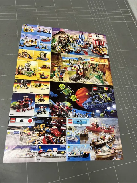 VINTAGE LEGO INSTRUCTIONS BROCHURE FLYER SPACE PIRATE CITY SEA