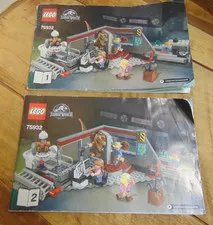 Instruction Manuals ONLY 1 & 2 Lego Jurassic World 75932