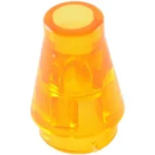 LEGO 50x  Trans-Orange Cone 1 x 1 inv.604