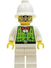 LEGO® Minifigure Adventurers adv026 Dr. Kilroy Green Vest White Legs