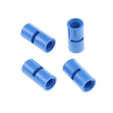 4x LEGO Technic Pin Connector 2L Blue Cylinder With Groove 6210497
