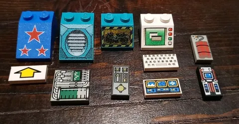 LEGO Printed Pieces Lot, Dynamite, Computer, Circuit Board, Various Themes, Used