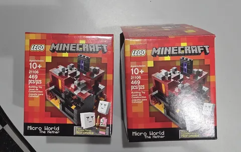 lot of 2 LEGO Minecraft Micro World The Nether 21106 Complete Set 469 pcs
