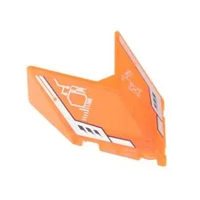 1x LEGO Windshield 6x4x1 1/3 Trans Neon Orange Circuit 22483pb001