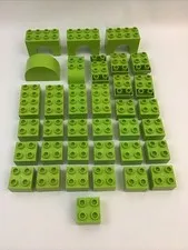 Lego Duplo Apple Green Basic Blocks Replacement Pieces 35pcs Different Sizes K
