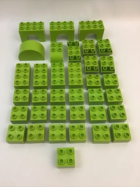 Lego Duplo Apple Green Basic Blocks Replacement Pieces 35pcs Different Sizes K
