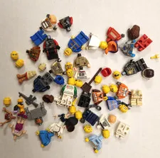 LEGO Minifigure Parts Bulk Lot - Arms - Legs - Heads - Hands - Hair - Hats