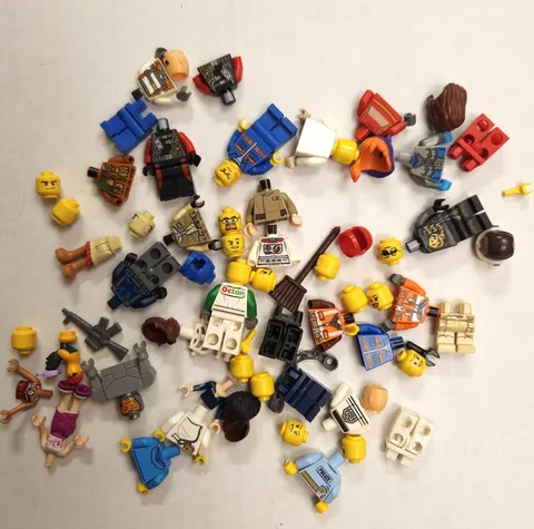 LEGO Minifigure Parts Bulk Lot - Arms - Legs - Heads - Hands - Hair - Hats