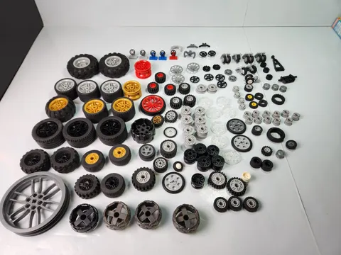 LEGO Technic Wheels & Tires Bulk Lot - Assorted Sizes, Genuine Parts, Vehicle